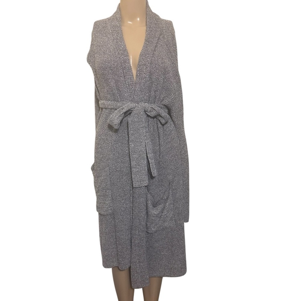 Barefoot Dreams Heathered Gray Sleeveless Robe